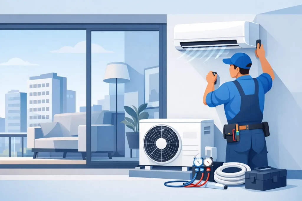 All in One Air Conditioner Installation for Flats